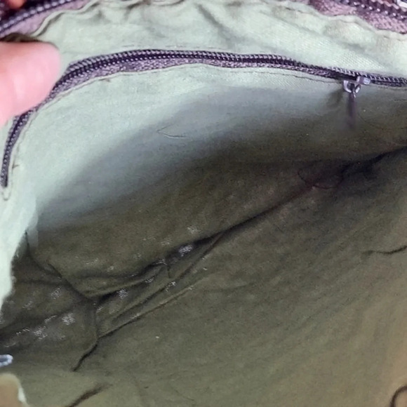 Vintage Brown Beaded Handbag Lined in light green textile‎ - Picture 2 of 8